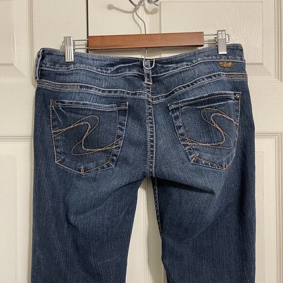 Silver Jeans Company Women's Dark Wash Santorini Crop Ankle Jeans Size 30 - Picture 6 of 11